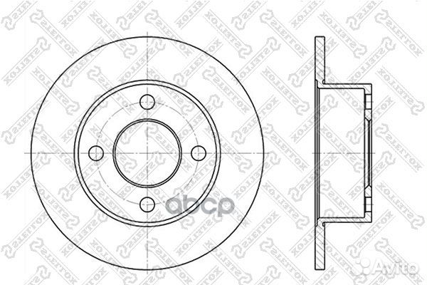 6020-4723-SX диск тормозной задний Audi 80/90