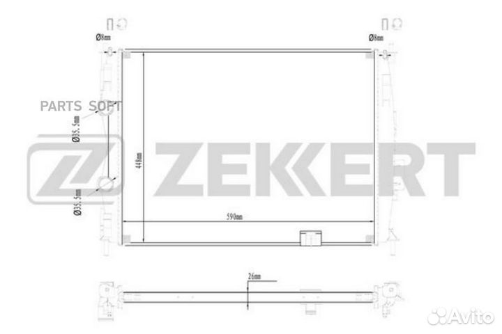 Радиатор охлаждения Ниссан Кашкай (J10 ) 07