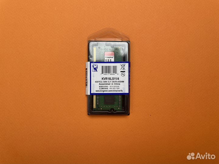 DDR3L 4 GB 1600 MHz KingSton sodimm для ноутбука