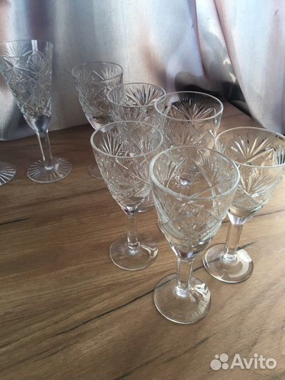Фужеры, рюмки СССР хрусталь