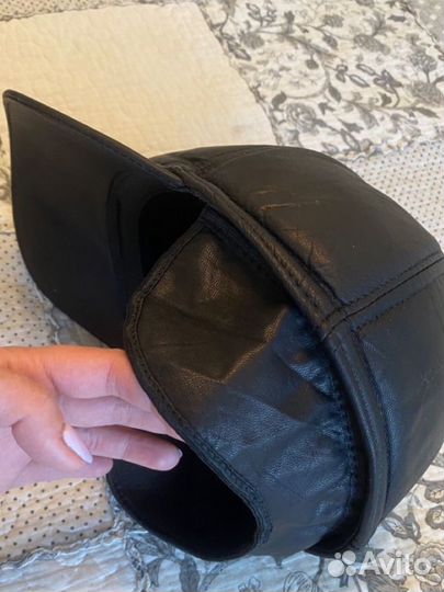 Мужская кожаная кепка новая