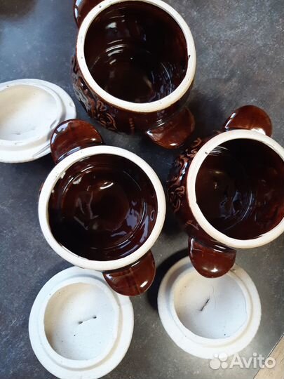 Горшочки для запекания новые 3шт