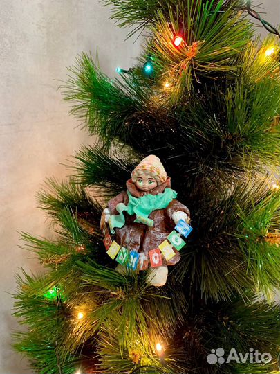 Ватные елочные игрушки(ручная работа)