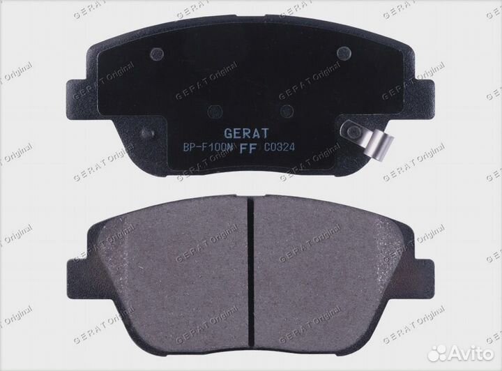 Тормозные колодки Gerat BP-F100N (передние) Normal