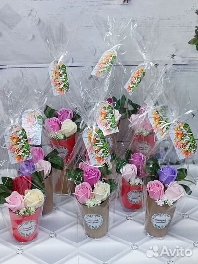 Букет из мыльных роз