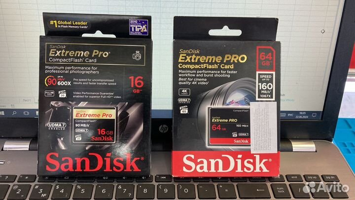 Карта памяти SanDisk Compact Flash 16 гб, R/W 160