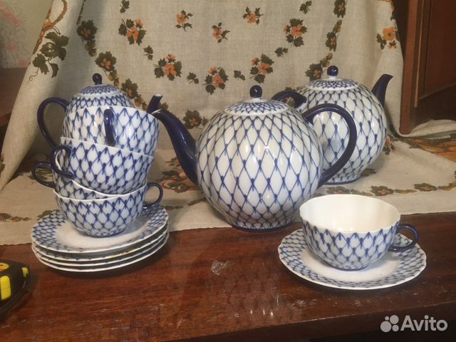 Сервиз кобальтовая сетка без позолоты несортное купить в Санкт ...