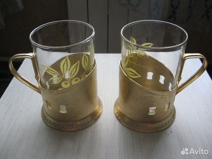 Стакан с подстаканником СССР