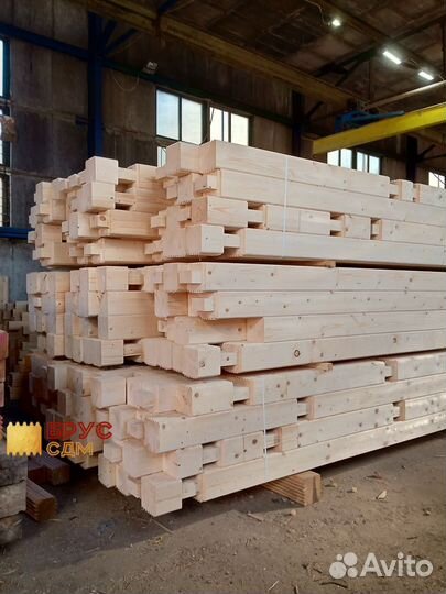 Профилированный брус с заводской зарезкой чаш