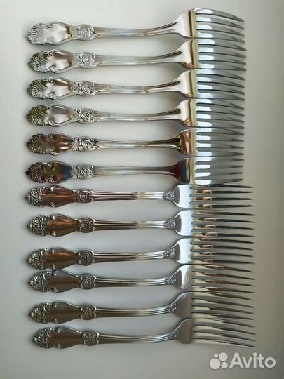 Вилки десертные мельхиор Серебряная Роза