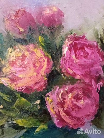 Картина маслом Розы