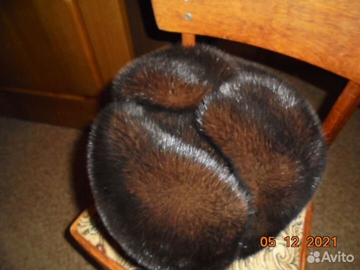 Норковая шапка мужская 55 64