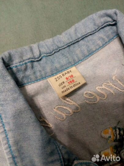 Джинсовая куртка для девочки 140