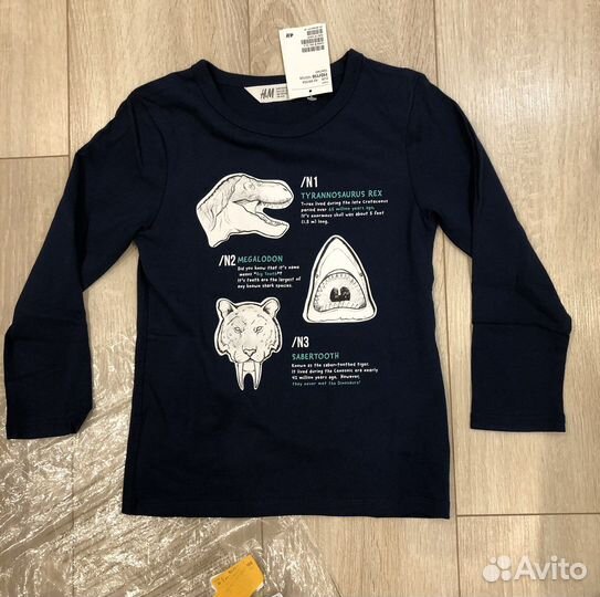 Лонгслив hm 110-116, набор трусов