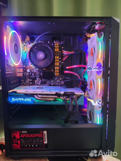 Системный блок Ryzen 5 2600 + RX590 16GB озу