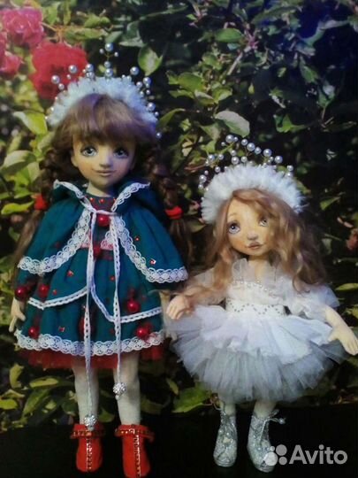 Текстильная кукла ручной работы.Елочка