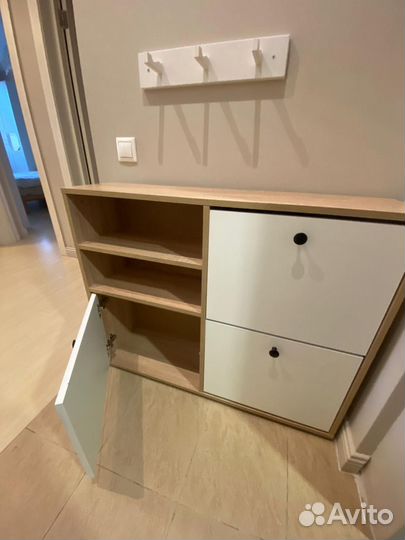 Тумба для обуви в прихожую в скандинавском стиле