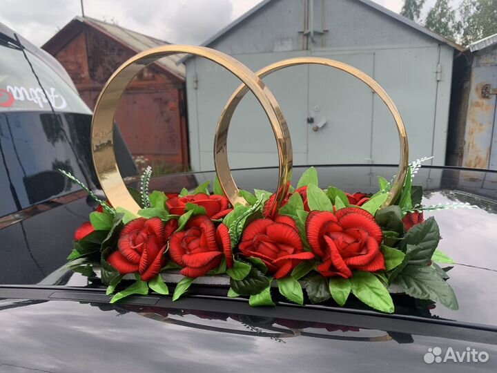 Кольца на машину свадебные