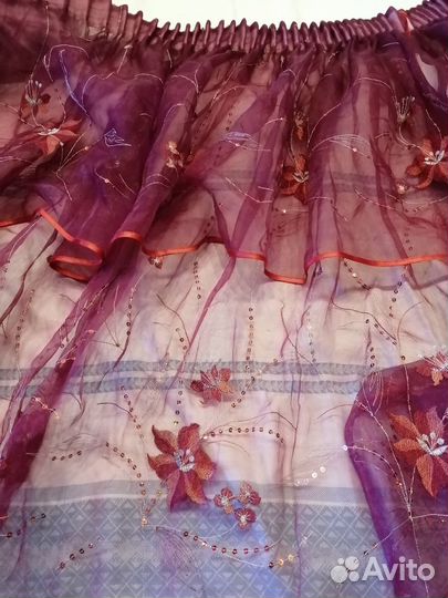 Штора тюль органза на кухню