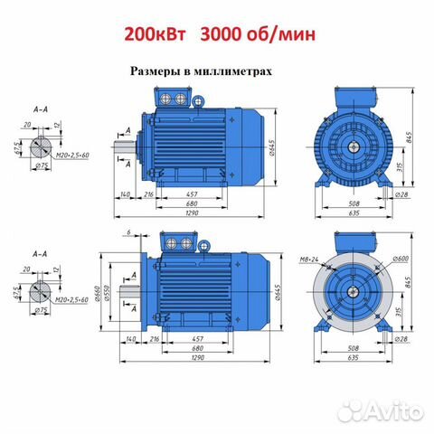 Электродвигатели 200кВт в наличии