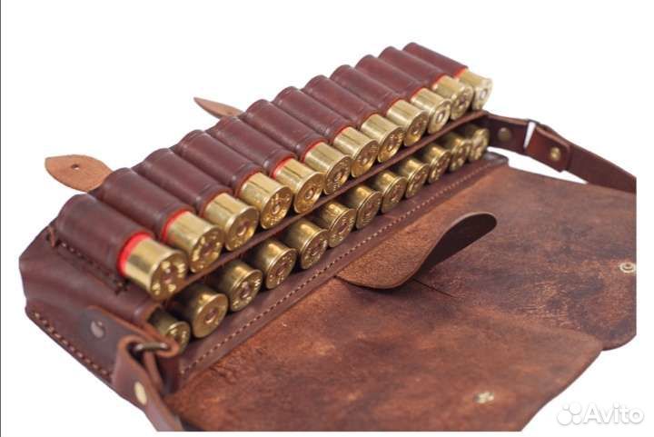 Патронташ Holster 25лет двухрядный 24х12к кожа