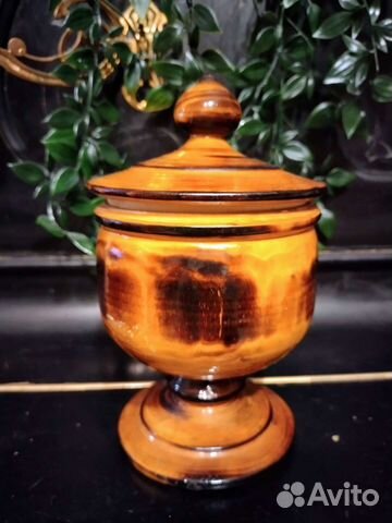 Большая солонка шкатулка дерево СССР