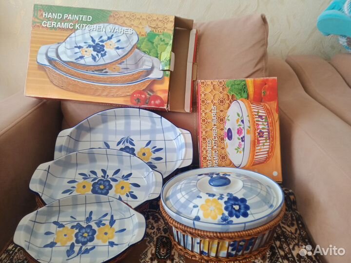 Посуда керамика блюда супница масленка
