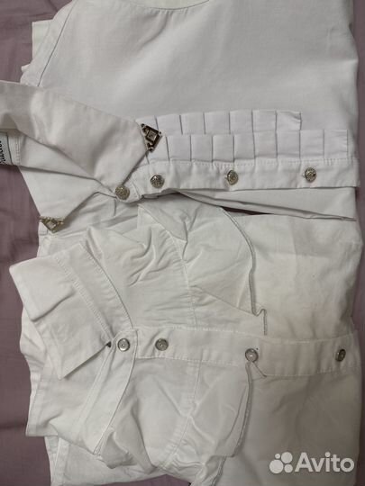 Рубашка белая для девочки 140