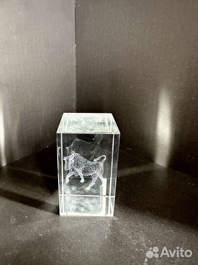 Хрустальный сувенир с лазерным 3 d рисунком