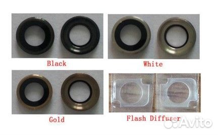 Стекло камеры и вспышки для iPhone 6 Plus (серый)