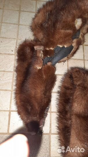 Мех норка кусочки
