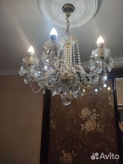 Люстра хрустальная чехословакия