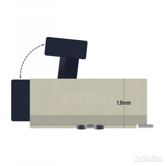 Коннектор для FFC FPC шлейфа 8-pin шаг 1.0mm ZIF н