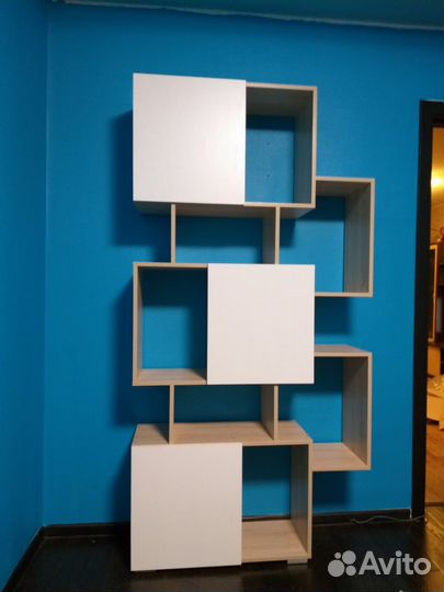 Стеллаж для книг белый