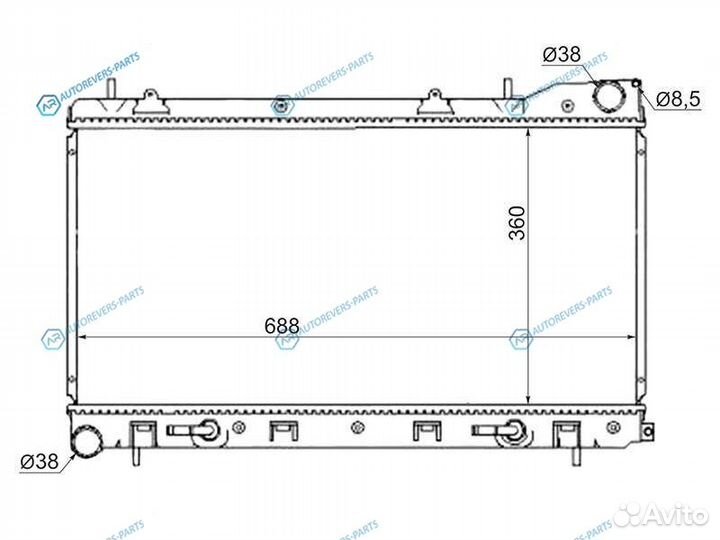 SB0004-SG5 Радиатор subaru foresterimpreza 02-05 t