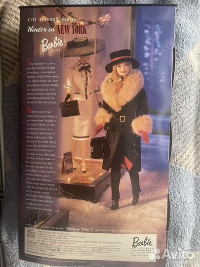 Кукла барби barbie 90 х Winter in New York 1998