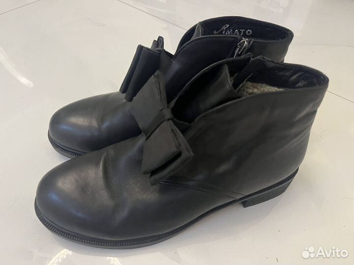 Полусапоги женские зимние натуральная кожа 38