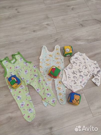 Пакет вещей на девочку от 0-3 мес по 62 размер