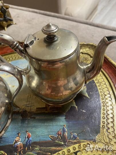 Чайник сахарница винтаж германия латунь