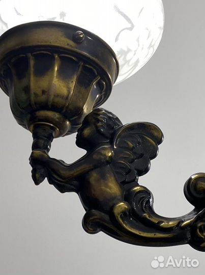 Антикварная бронзовая люстра