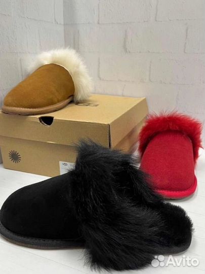 Женские домашние тапочки натуралтные UGG