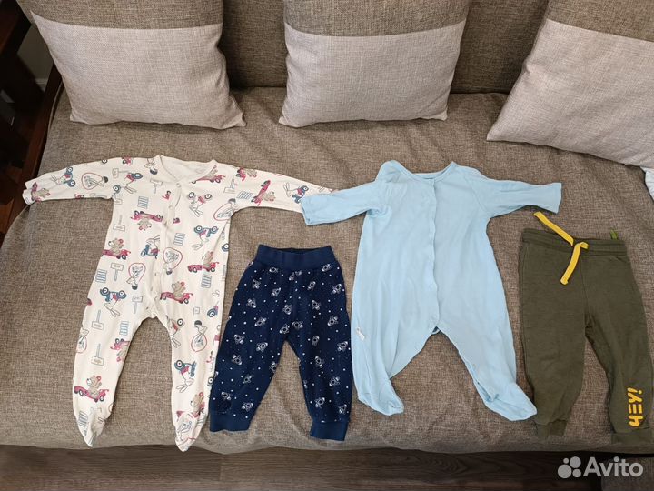 Детские вещи на мальчика с рождения до 9 м 4пакета