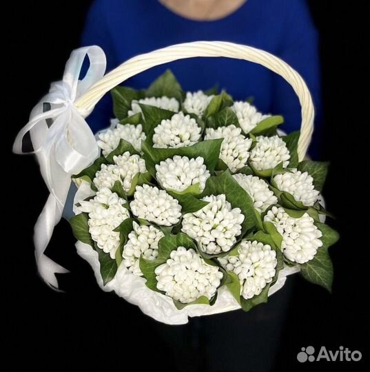 Подснежники в корзине Москва