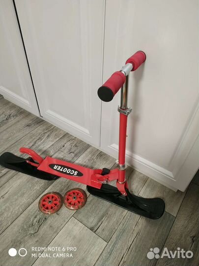 Самокат снегокат 2 в 1