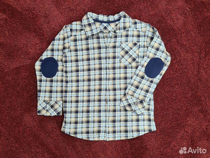 Рубашка в клетку 110 размер