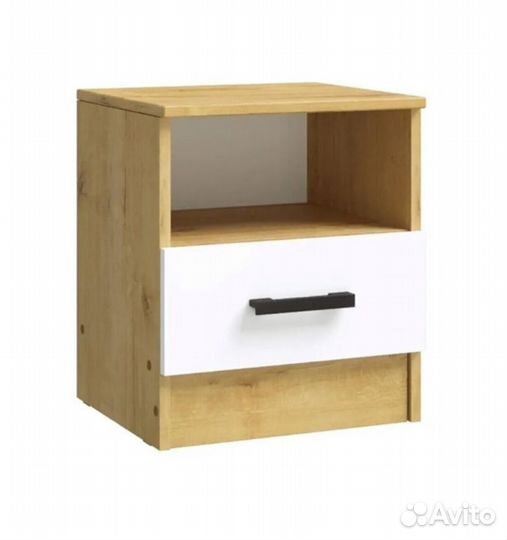 Тумба прикроватная эко (дуб вотан белый гладкий)