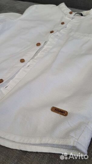 Рубашка белая для мальчика 98