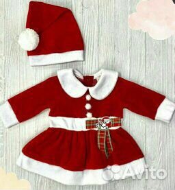 Новогодний костюм на девочку Санта