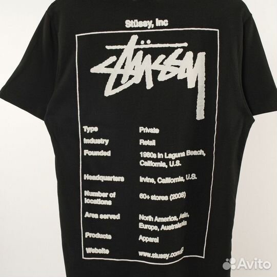 Футболка stussy wiki tee черное