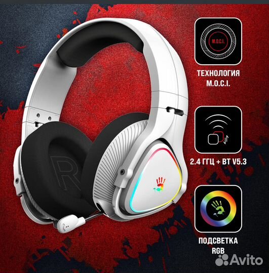 MR710 grey, Наушники с микрофоном A4Tech Bloody MR